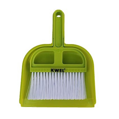 KWEL Mini Dustpan with Brush Broom Set for Multipurpose Cleaning - Pack of 1