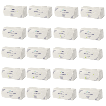 KWEL M-Fold Tissue Paper | Premium Soft & Absorbent Hand Towels (Pack of 20) | Perfect for Offices, Hotels, Restaurants & Washrooms