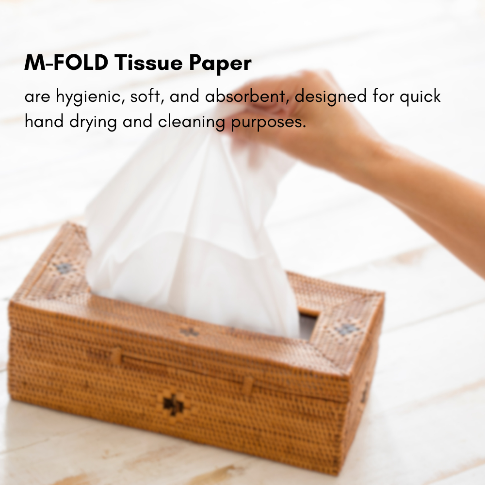 KWEL M-Fold Tissue Paper | Premium Soft & Absorbent Hand Towels (Pack of 20) | Perfect for Offices, Hotels, Restaurants & Washrooms