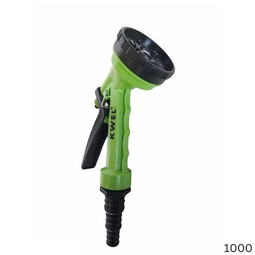 KWEL 5 Adjustable Pattern High Pressure Garden Hose Nozzle Water Spray Gun - Green