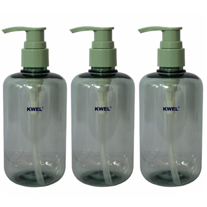 KWEL 300ml Lotion Pump Bottle Dispenser, Refillable Containers for Liquids,(Green)