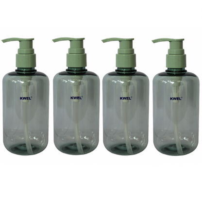 KWEL 300ml Lotion Pump Bottle Dispenser, Refillable Containers for Liquids,(Green)