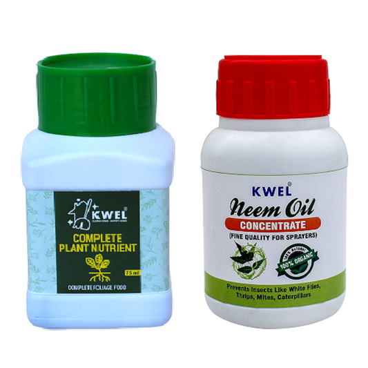 KWEL 100ml Neem Oil for Plants Organic eco-Friendly Pesticide to Reduce with Complete Plant Nutrient Contains Essential Plant nutrients 75ml (Pack of 1)