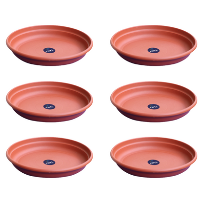 KWEL UV Treated Round Bottom Tray Brown (Plate/Saucer/Size 9 inch)- Pack of 6