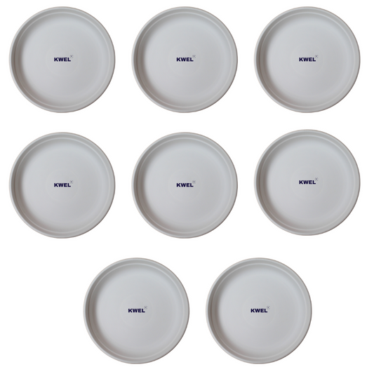 KWEL UV Treated Round Bottom Tray White (Plate/Saucer/Size 10 inch)- Pack of 8