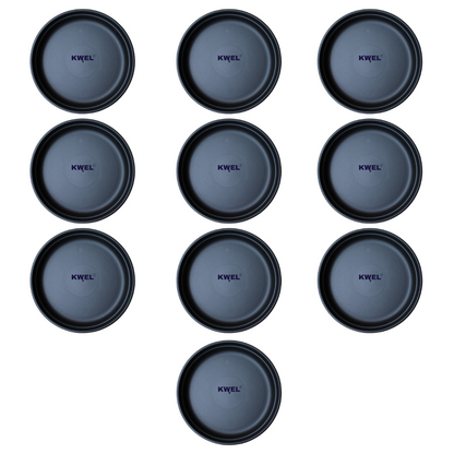 KWEL UV Treated Round Bottom Tray Black (Plate/Saucer/Size 5 inch)- Pack of 10