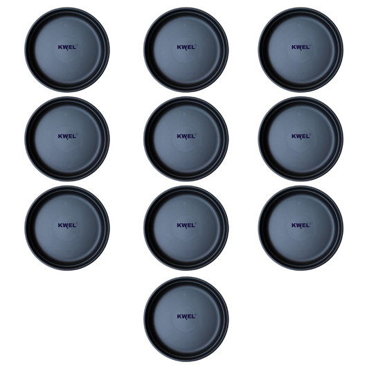 KWEL UV Treated Round Bottom Tray Black (Plate/Saucer/Size 5 inch)- Pack of 10