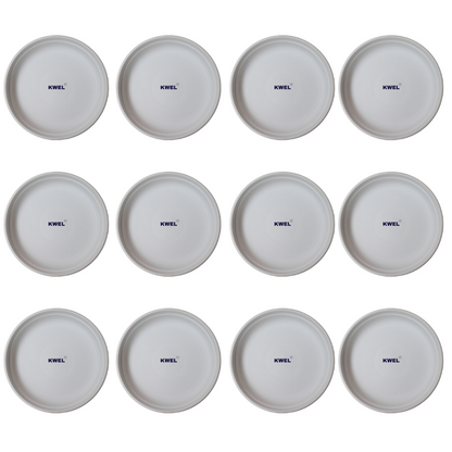 KWEL UV Treated Round Bottom Tray White (Plate/Saucer/Size 8 inch)- Pack of 12