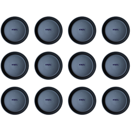 KWEL UV Treated Round Bottom Tray Black (Plate/Saucer/Size 6.5 inch)- Pack of 12