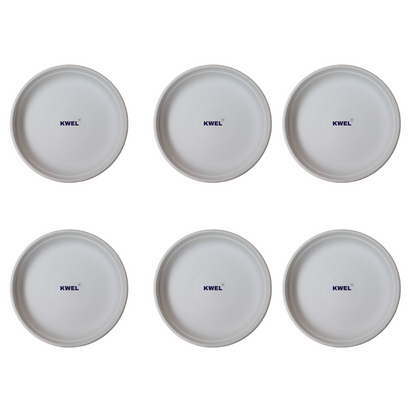 KWEL UV Treated Round Bottom Tray White (Plate/Saucer/Size 9 inch)- Pack of 6