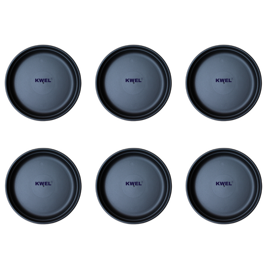 KWEL UV Treated Round Bottom Tray Black (Plate/Saucer/Size 9 inch)- Pack of 6