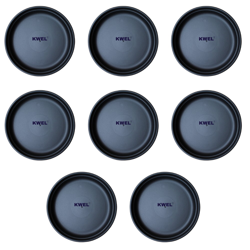 KWEL UV Treated Round Bottom Tray Black (Plate/Saucer/Size 10 inch)- Pack of 8