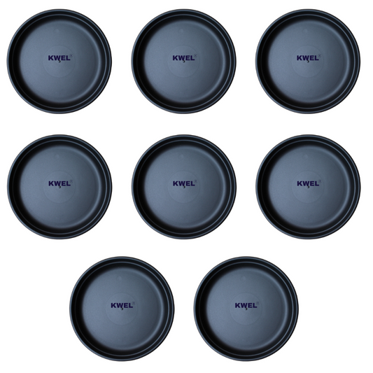 KWEL UV Treated Round Bottom Tray Black (Plate/Saucer/Size 10 inch)- Pack of 8