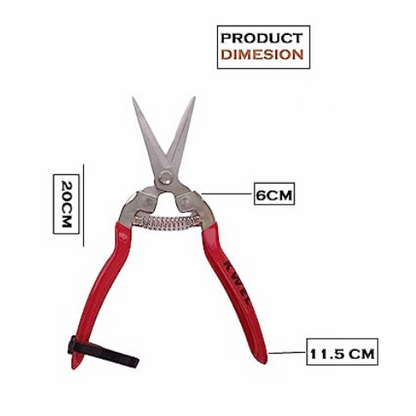 KWEL® Hedge Shear PVC Handle Lawn or Grass Cutter, Hedge Shear 10 inches Cutting Blade, Plastic PVC Handle