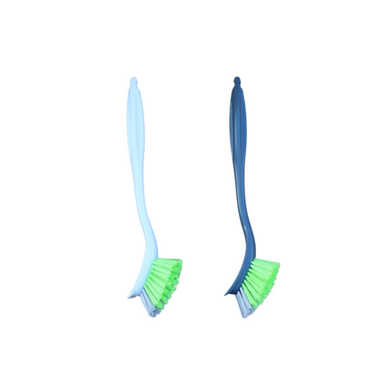 KWEL Sink, Wash Basin Cleaning Brush with Plastic Handle/Nylon Brush (Pack of 2)