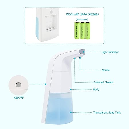 KWEL Automatic Table Top Dispenser -Wi Infrared Motion Sensor |Smart Living Product Capacity- 310ml (200ml Foam Liquid Free)