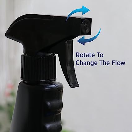 KWEL 500ml Spray Bottle for Sanitizer/Ironing/Garden/Office/Hospital/Multipurpose - Black