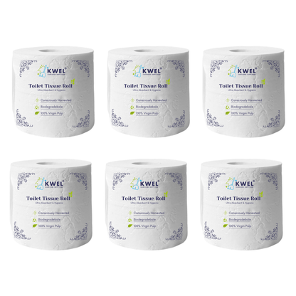 KWEL Soft Tissue Paper Ultra Absorbent, Hygienic & Gentle Touch Ideal for Homes, Offices, Hotels & Restrooms (Pack of 6)