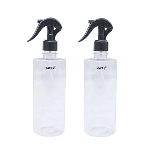 KWEL Empty Transparent Trigger Spray Bottle Multi-purpose mist spray bottle 500ml (Black)