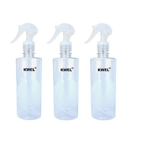 KWEL Empty Transparent Trigger Spray Bottle, Multi-purpose mist spray bottle 500ml (White)