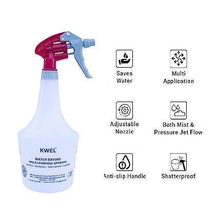 KWEL Unbreakable Plastic Empty Spray Bottles Double-Shot Trigger  For Multipurpose Sprayer (pack of 3)