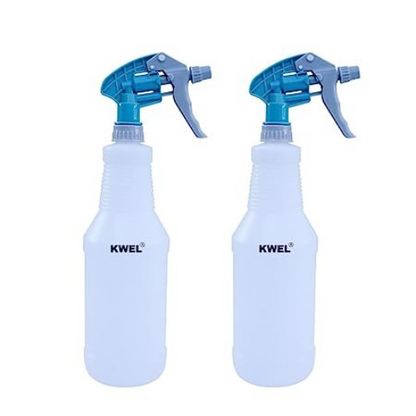 KWEL Car Detailing Unbreakable Plastic Empty Spray Bottles Double-Shot Trigger For Multipurpose Sprayer (Pack of 2)