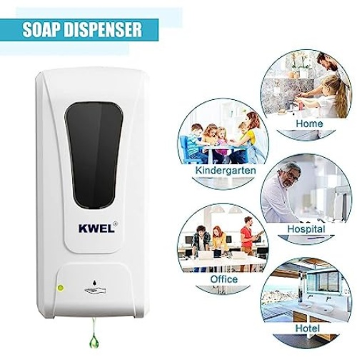 KWEL Wall-Mounted Foam Spray Dispenser Automatic Sensor Hand Cleaner Induction Soap Dispenser 1000ML (Batteries not Included) Pack of 1