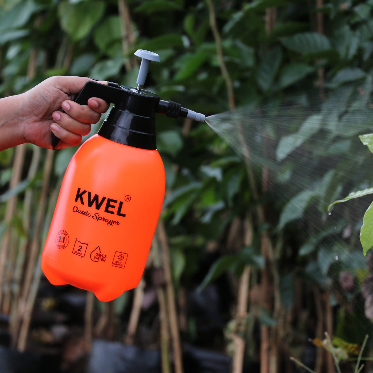 KWEL Multipurpose Gardening  Classic Sprayer (2 Liter)- (Orange) with 500ml Aqua Spray Bottle 1