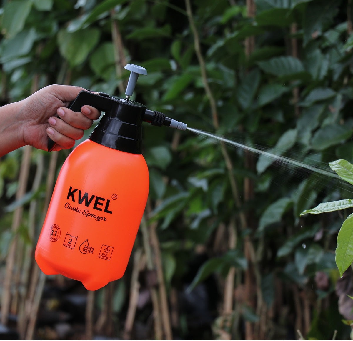 KWEL Multipurpose Gardening  Classic Sprayer (2 Liter)- (Orange) with 500ml Aqua Spray Bottle 1