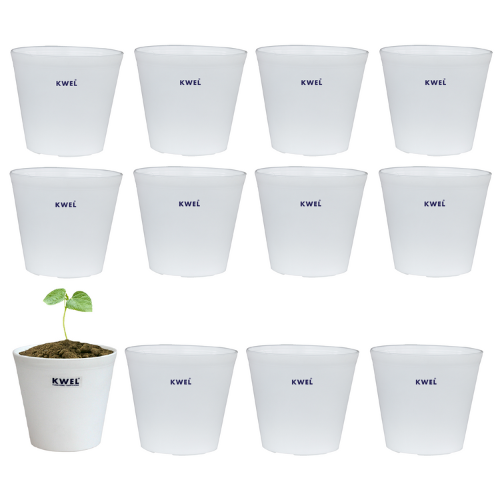 KWEL N Pot for Home Garden | Planters for Outdoor Balcony and Nursery | Flower Planting Pots White Color