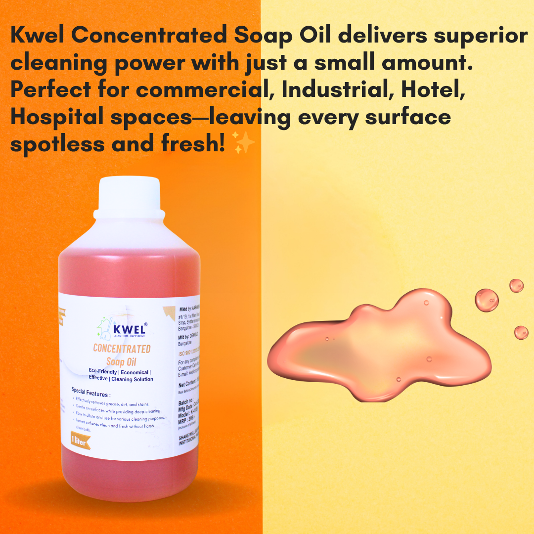 Kwel Concentrated Soap Oil 1L | 1:40 Ratio | Gentle on Hands, Powerful on Grease