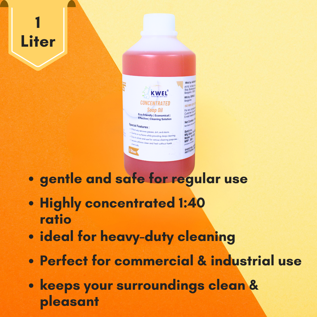 Kwel Concentrated Soap Oil 1L | 1:40 Ratio | Gentle on Hands, Powerful on Grease