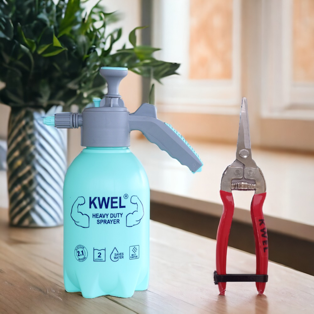 KWEL Heavy Duty Garden Sprayer with Garden Pruner Combo Pack