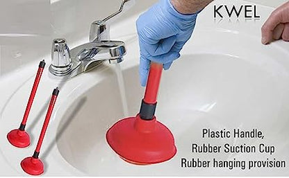 KWEL Drain Unblocker Cleaner Sink Plunger Cleaning Pump for Kitchen Sink, Toilet, Bathroom