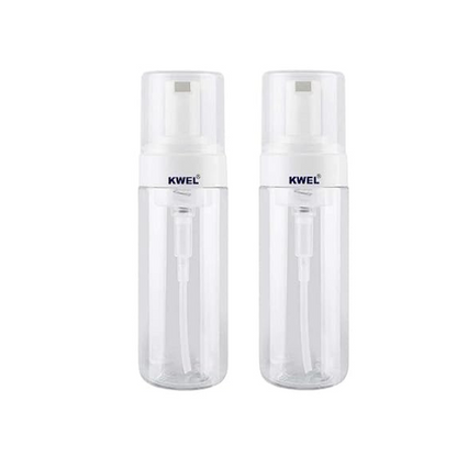 KWEL Plastic Empty Foaming Dispenser/Empty Foaming Liquid Soap Pump Bottles - for Refillable Castile Soap Dispenser Mousse Container Leak Proof- BPA Free (150ml, White)