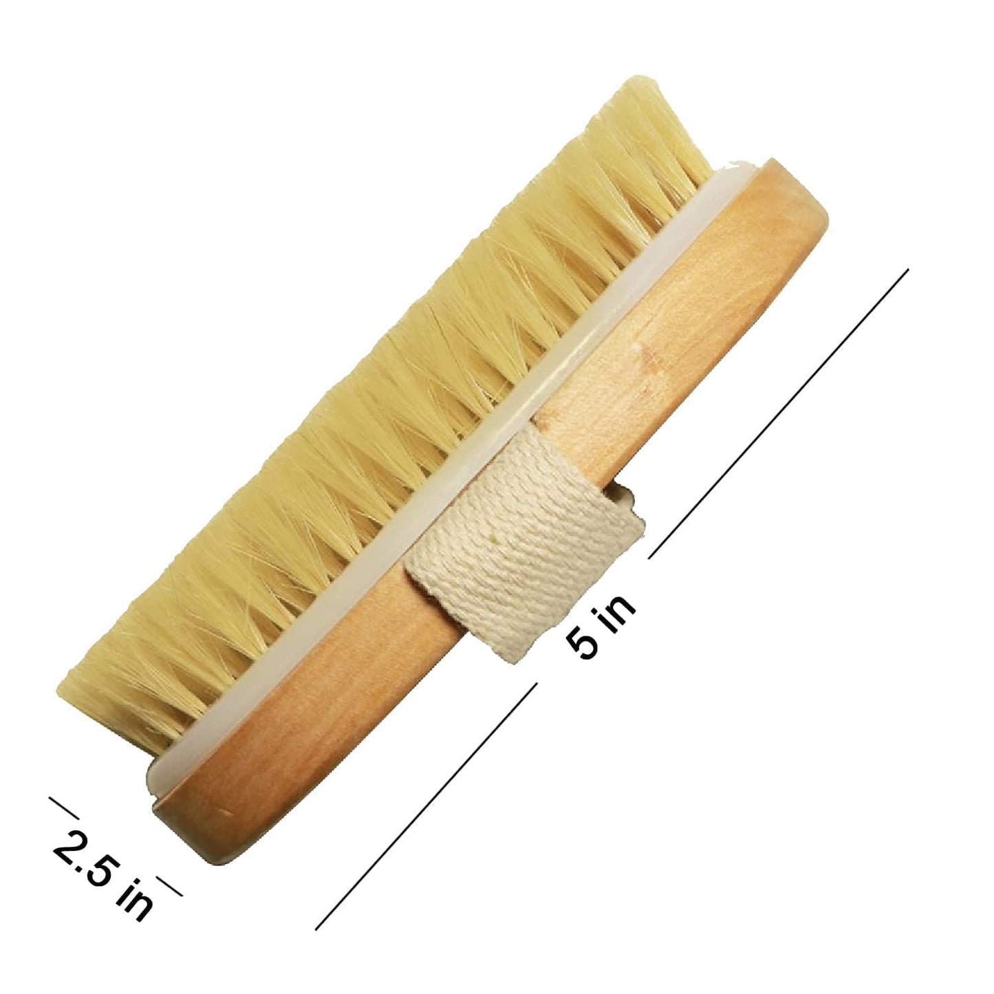 KWEL Wooden Double-sided Bath Brush With Massager and Long Handle With combo Wooden Bath Brush Oval (Pack of 1)